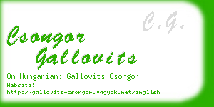 csongor gallovits business card
